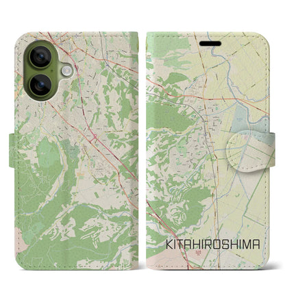 【北広島（北海道）】地図柄iPhoneケース（手帳タイプ）