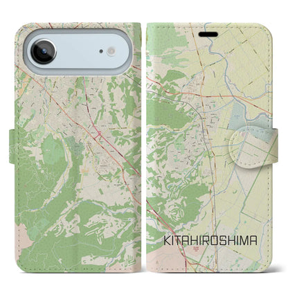 【北広島（北海道）】地図柄iPhoneケース（手帳タイプ）