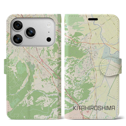 【北広島（北海道）】地図柄iPhoneケース（手帳タイプ）