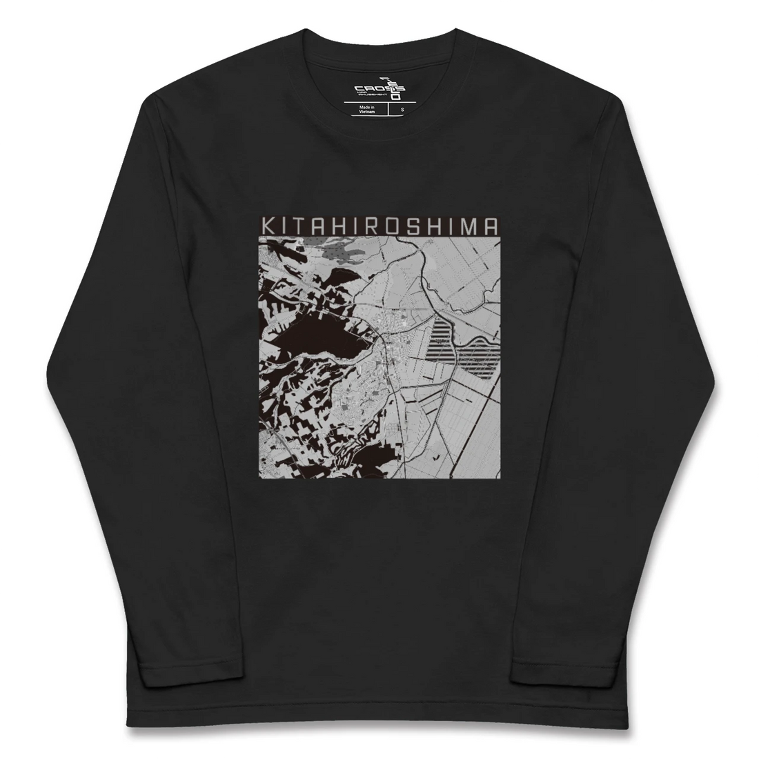 【北広島（北海道）】地図柄ロングスリーブTシャツ