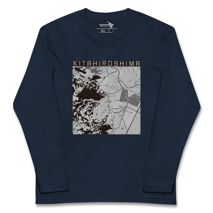【北広島（北海道）】地図柄ロングスリーブTシャツ
