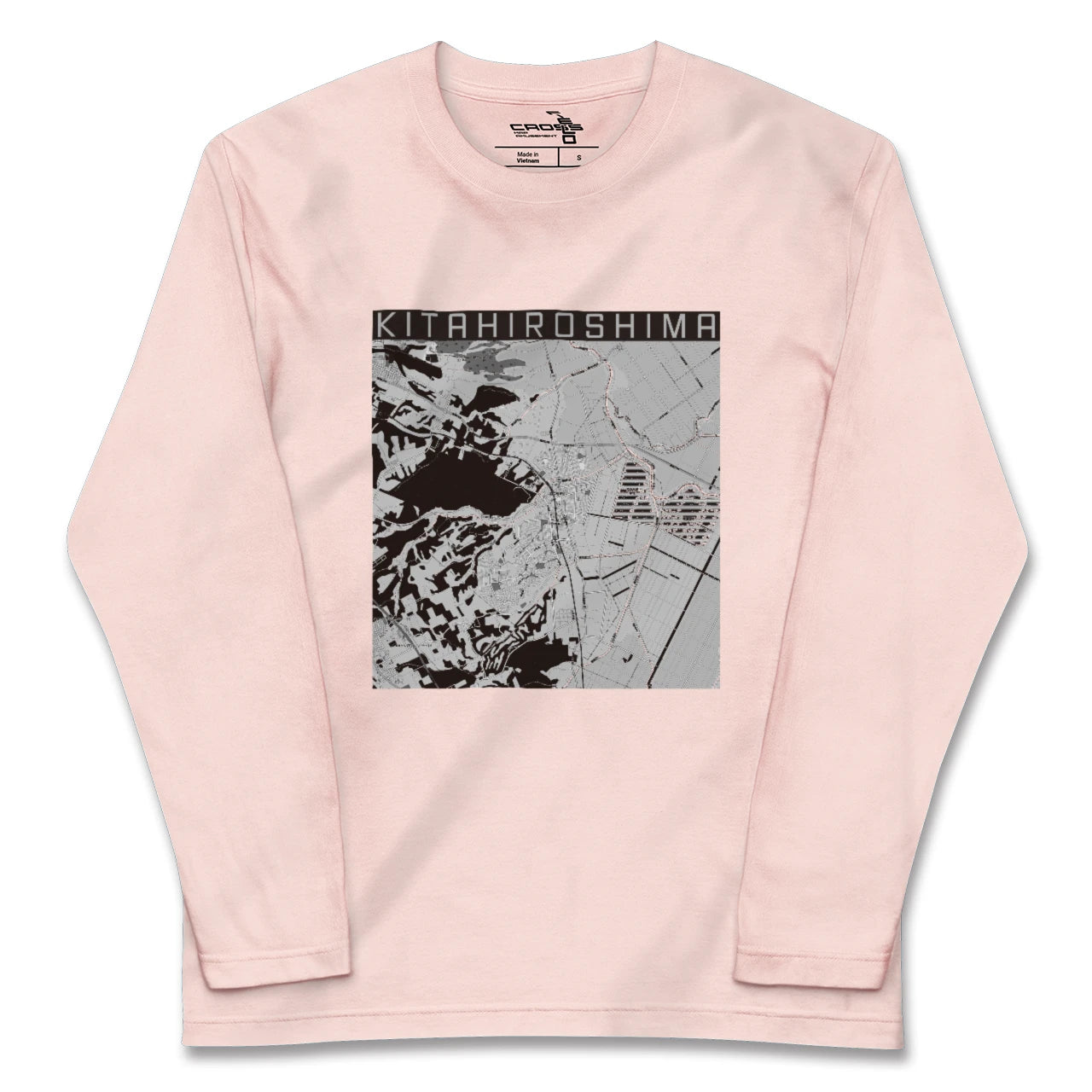 【北広島（北海道）】地図柄ロングスリーブTシャツ