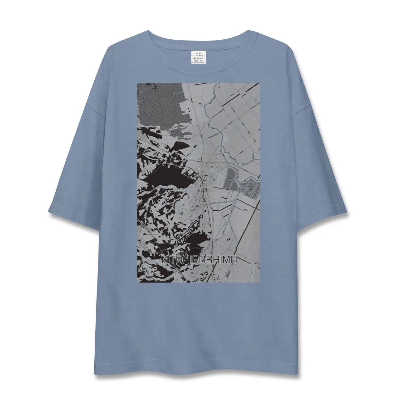 【北広島（北海道）】地図柄ビッグシルエットTシャツ