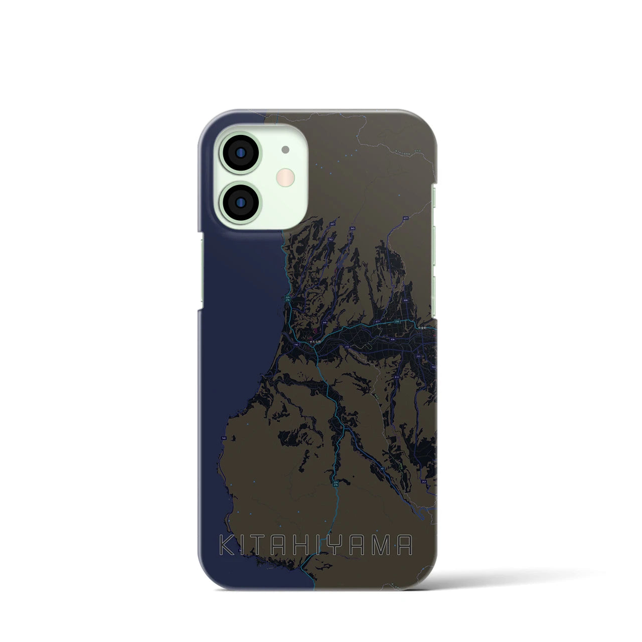 【北檜山（北海道）】地図柄iPhoneケース（バックカバータイプ）