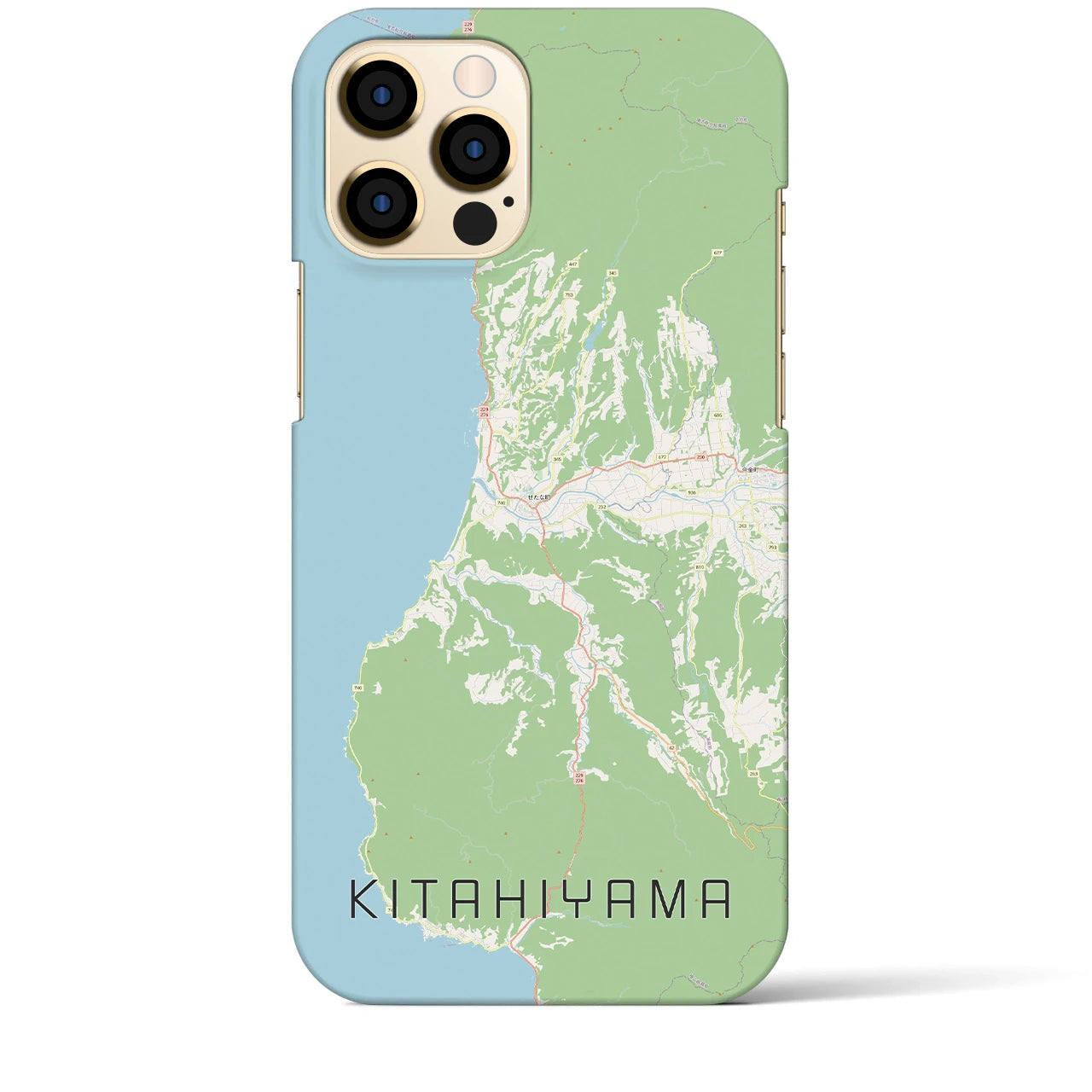 【北檜山（北海道）】地図柄iPhoneケース（バックカバータイプ）