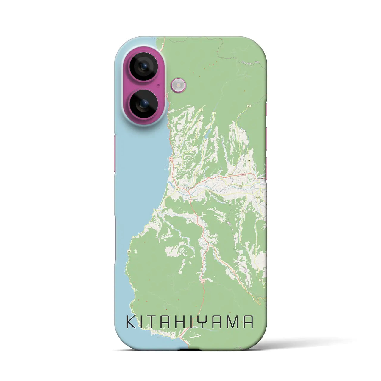 【北檜山（北海道）】地図柄iPhoneケース（バックカバータイプ）