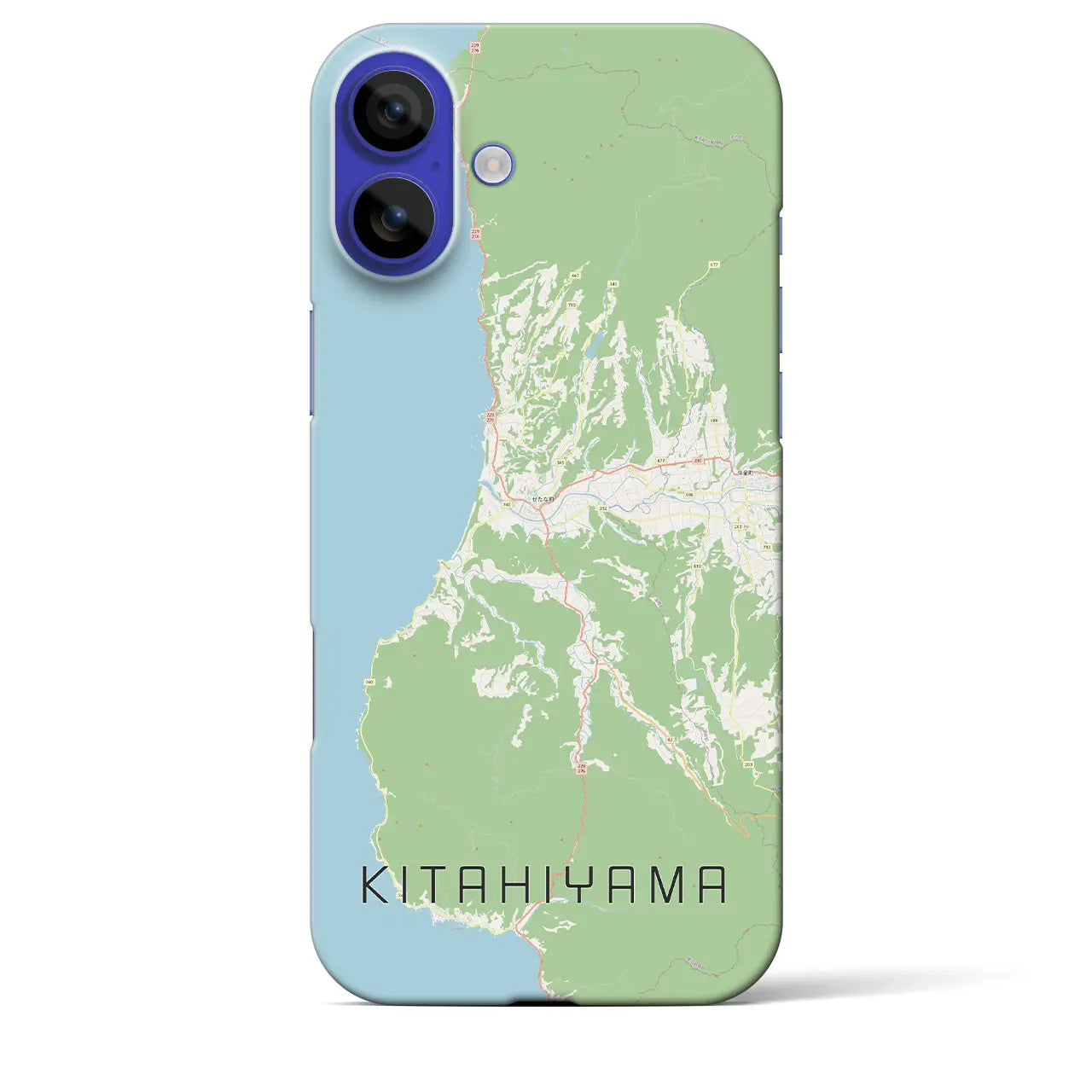 【北檜山（北海道）】地図柄iPhoneケース（バックカバータイプ）