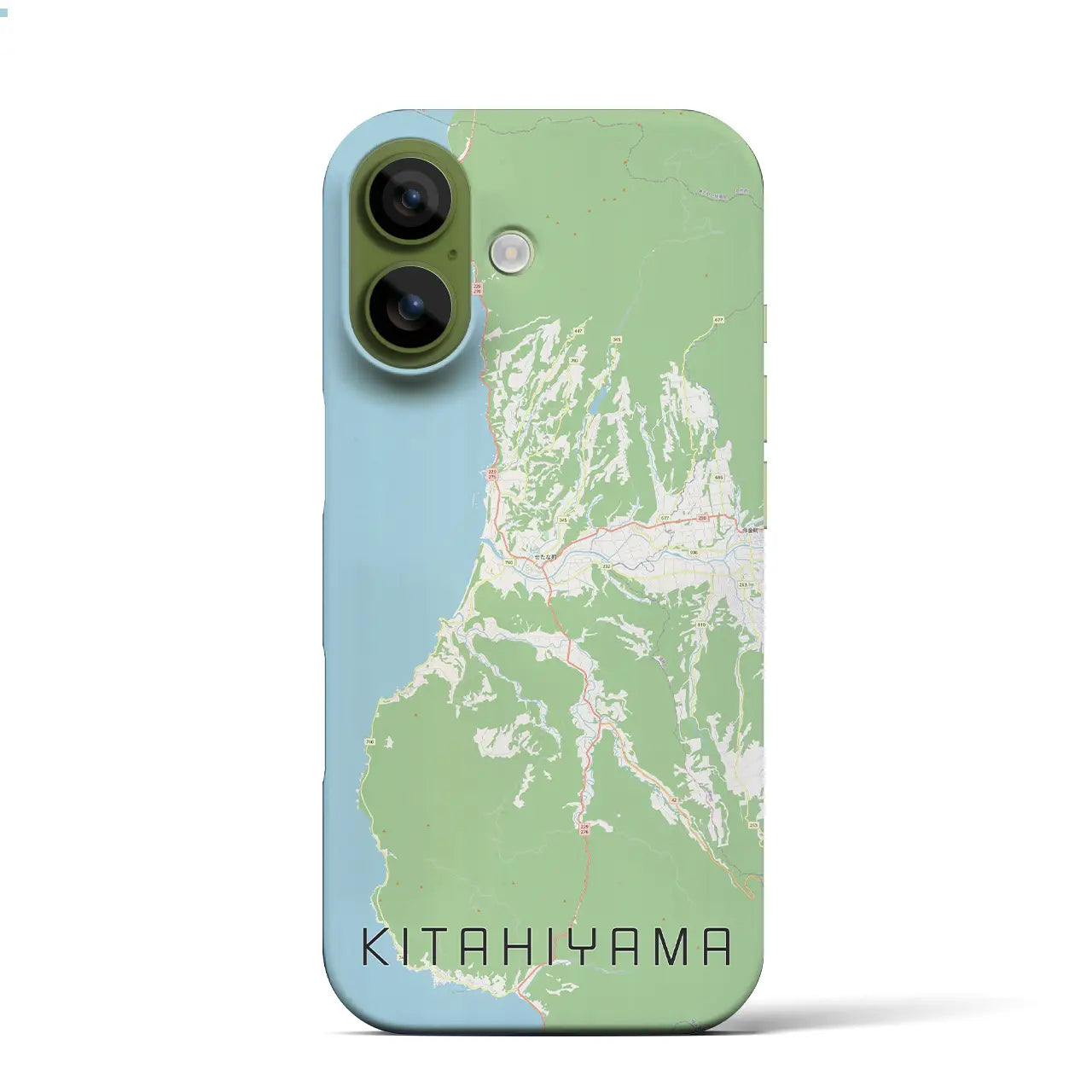 【北檜山（北海道）】地図柄iPhoneケース（バックカバータイプ）