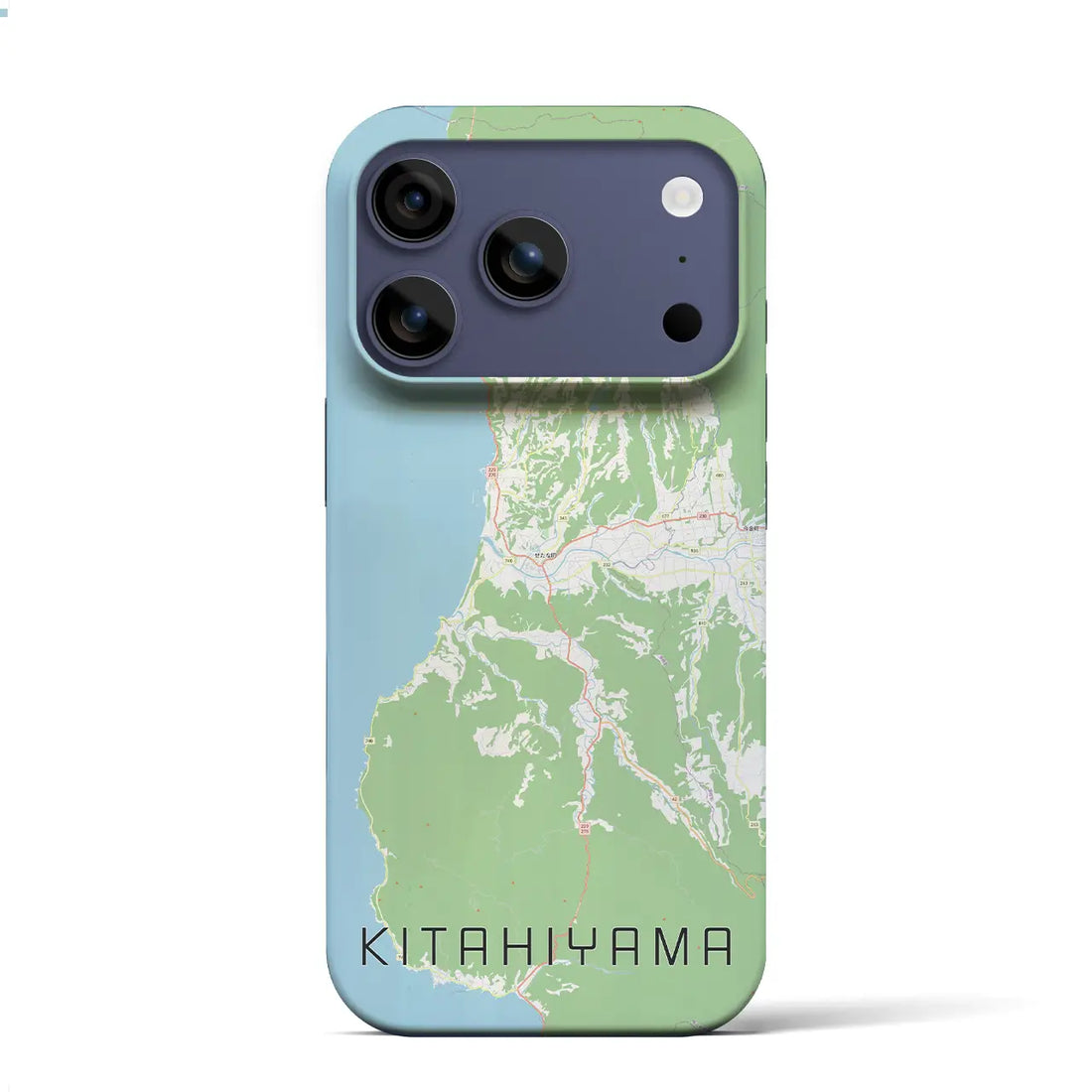 【北檜山（北海道）】地図柄iPhoneケース（バックカバータイプ）ナチュラル・iPhone 17 Pro Max 用