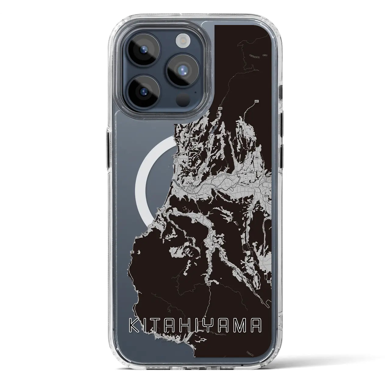 【北檜山（北海道）】地図柄iPhoneケース（MagSafeタイプ）