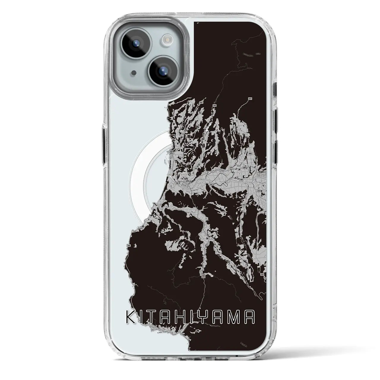 【北檜山（北海道）】地図柄iPhoneケース（MagSafeタイプ）