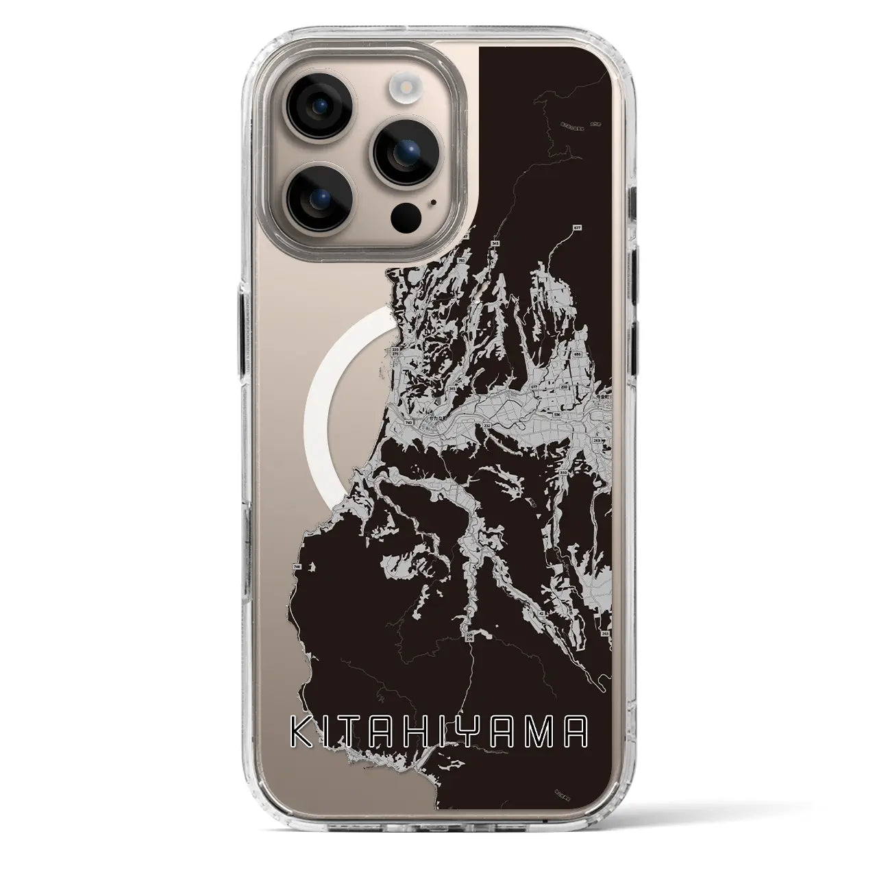 【北檜山（北海道）】地図柄iPhoneケース（MagSafeタイプ）