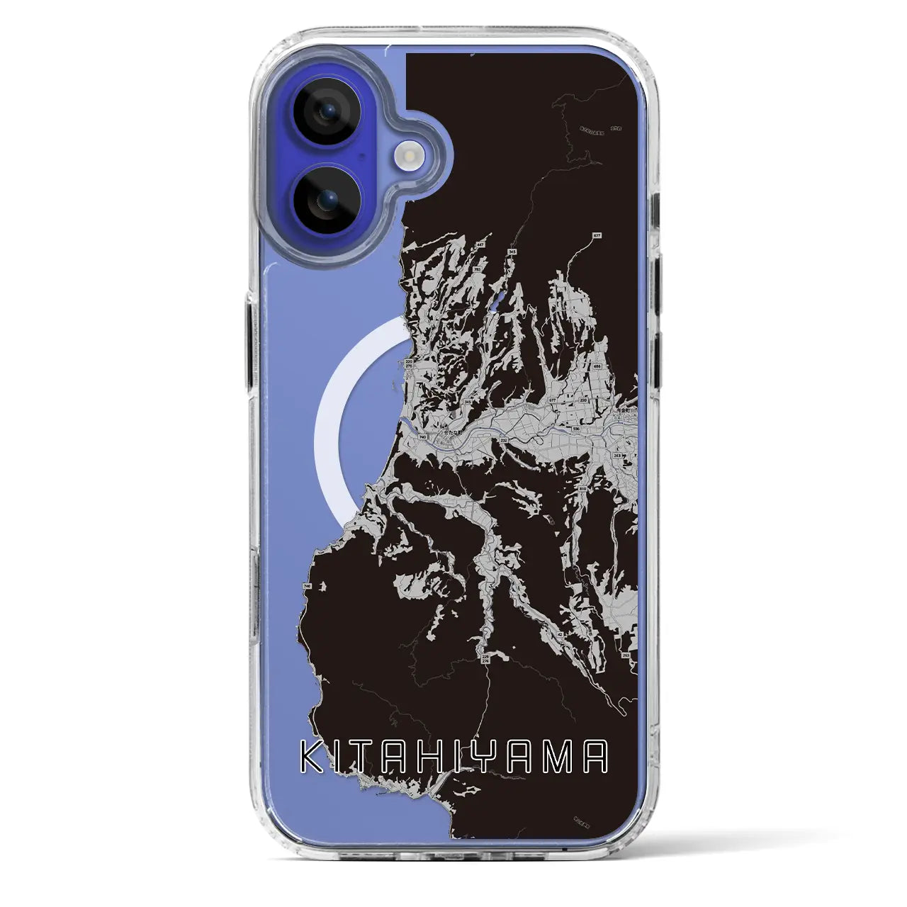 【北檜山（北海道）】地図柄iPhoneケース（MagSafeタイプ）
