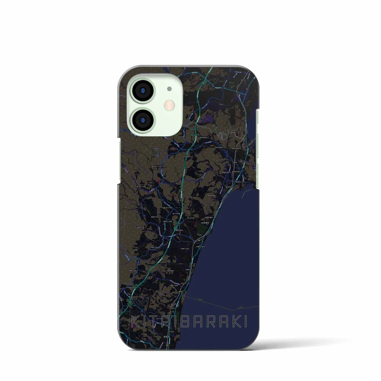 【北茨城（茨城県）】地図柄iPhoneケース（バックカバータイプ）