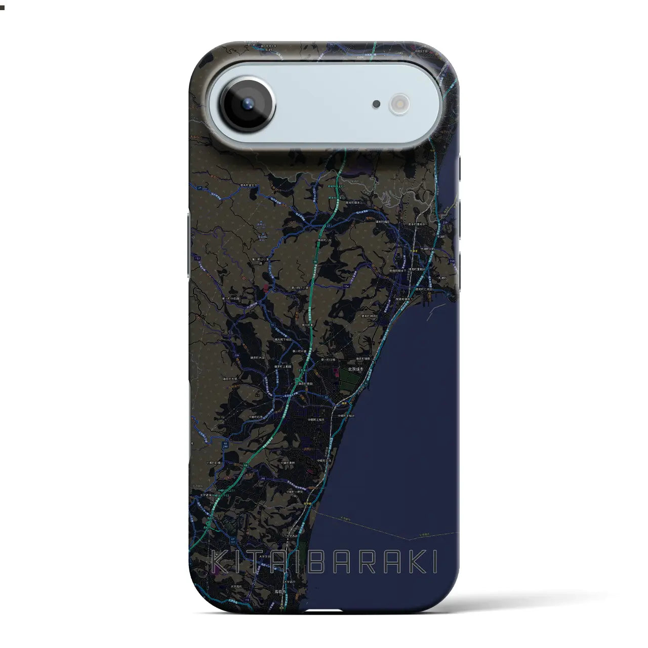 【北茨城（茨城県）】地図柄iPhoneケース（バックカバータイプ）