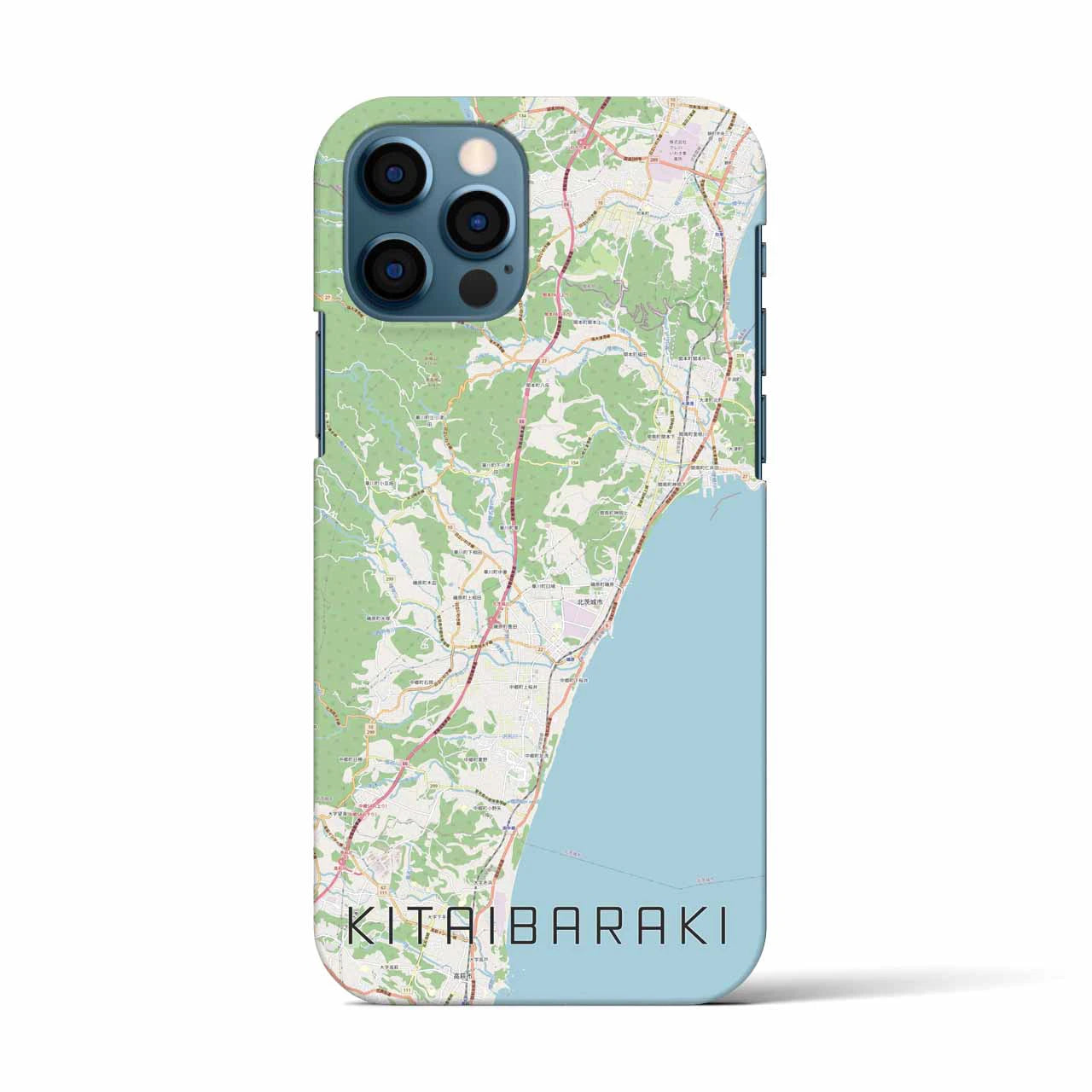 【北茨城（茨城県）】地図柄iPhoneケース（バックカバータイプ）