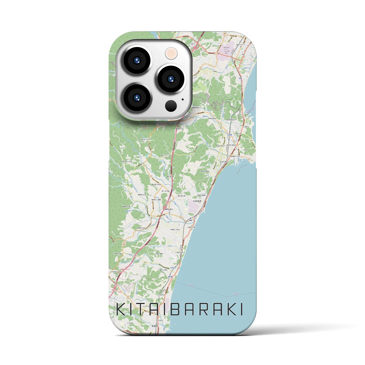 【北茨城（茨城県）】地図柄iPhoneケース（バックカバータイプ）