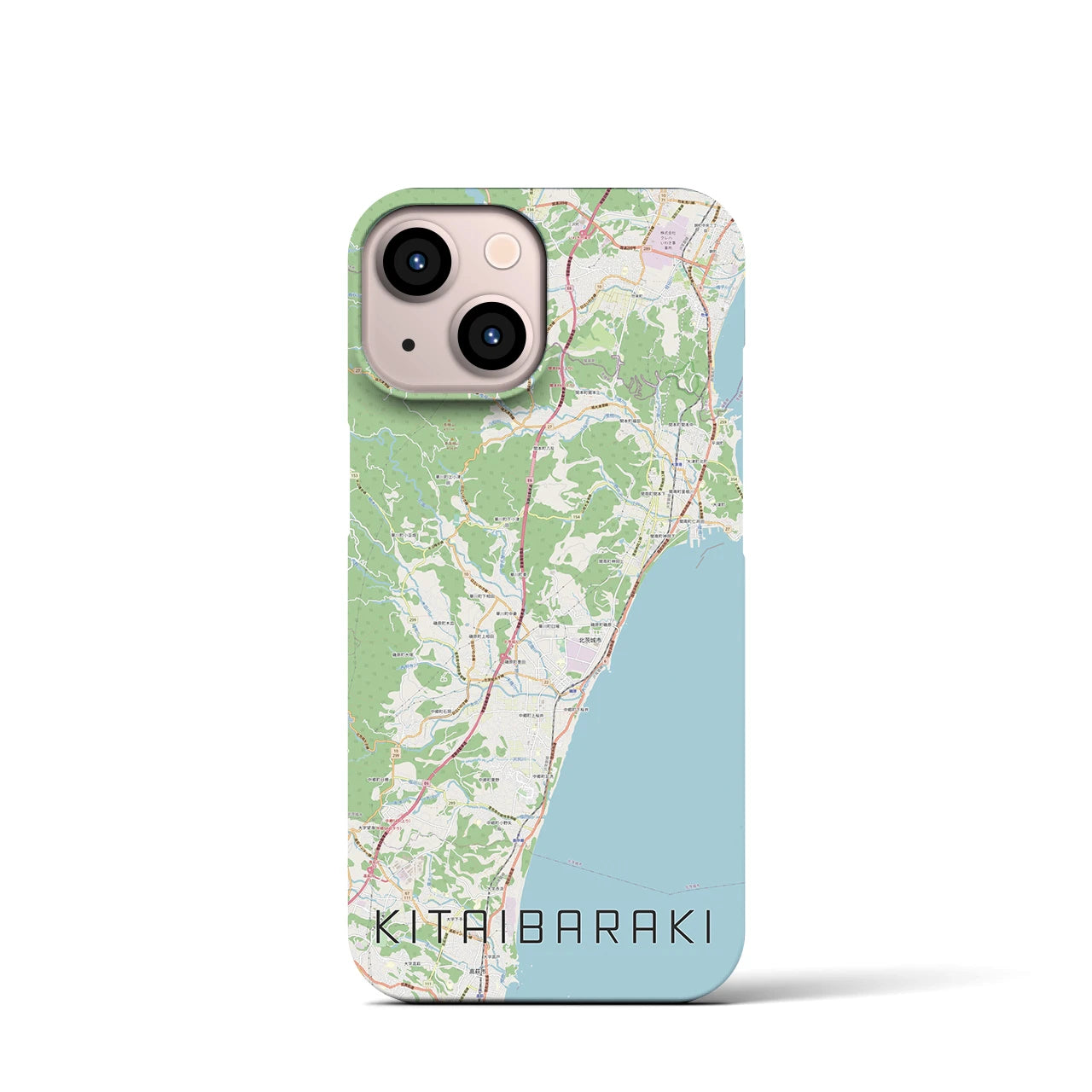 【北茨城（茨城県）】地図柄iPhoneケース（バックカバータイプ）