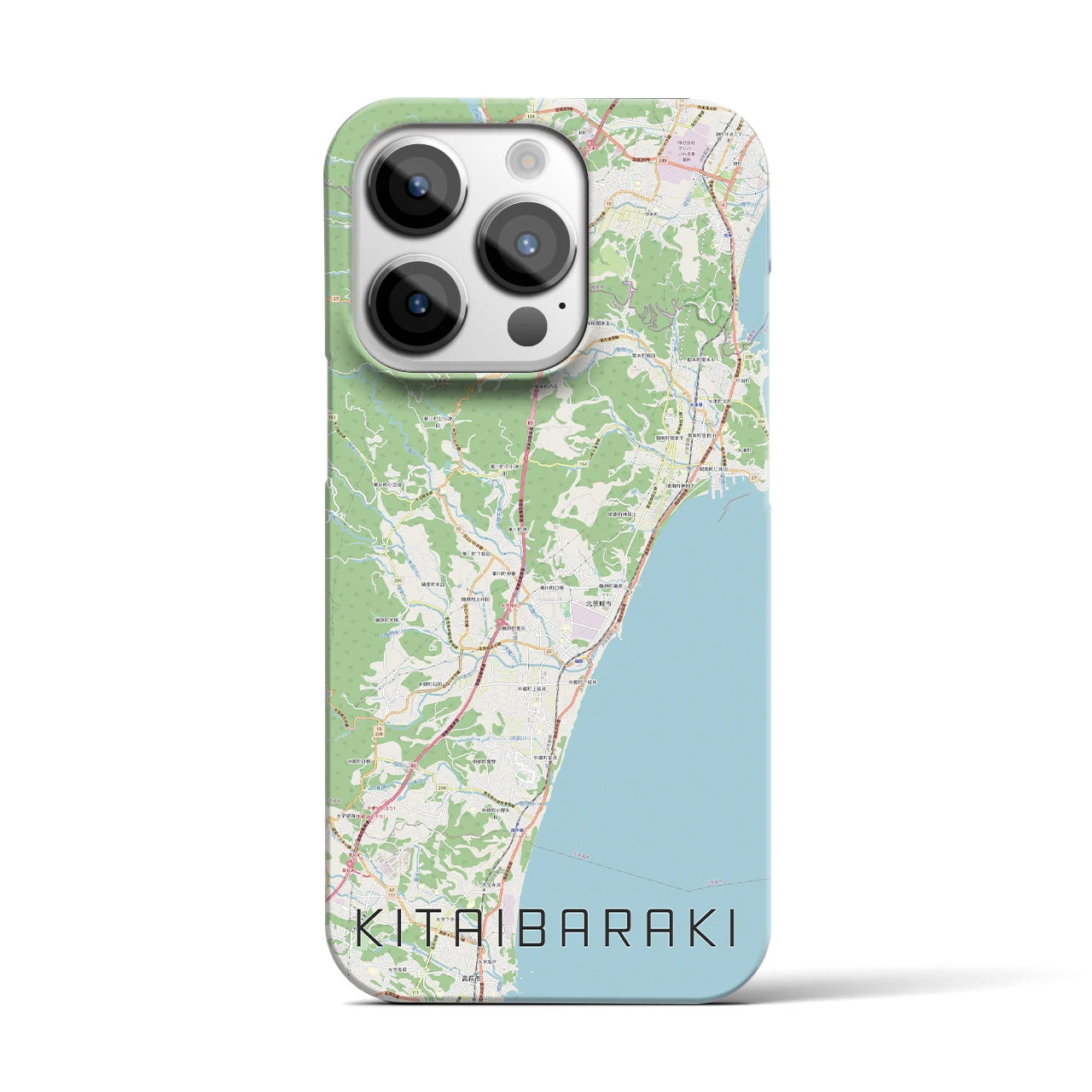 【北茨城（茨城県）】地図柄iPhoneケース（バックカバータイプ）