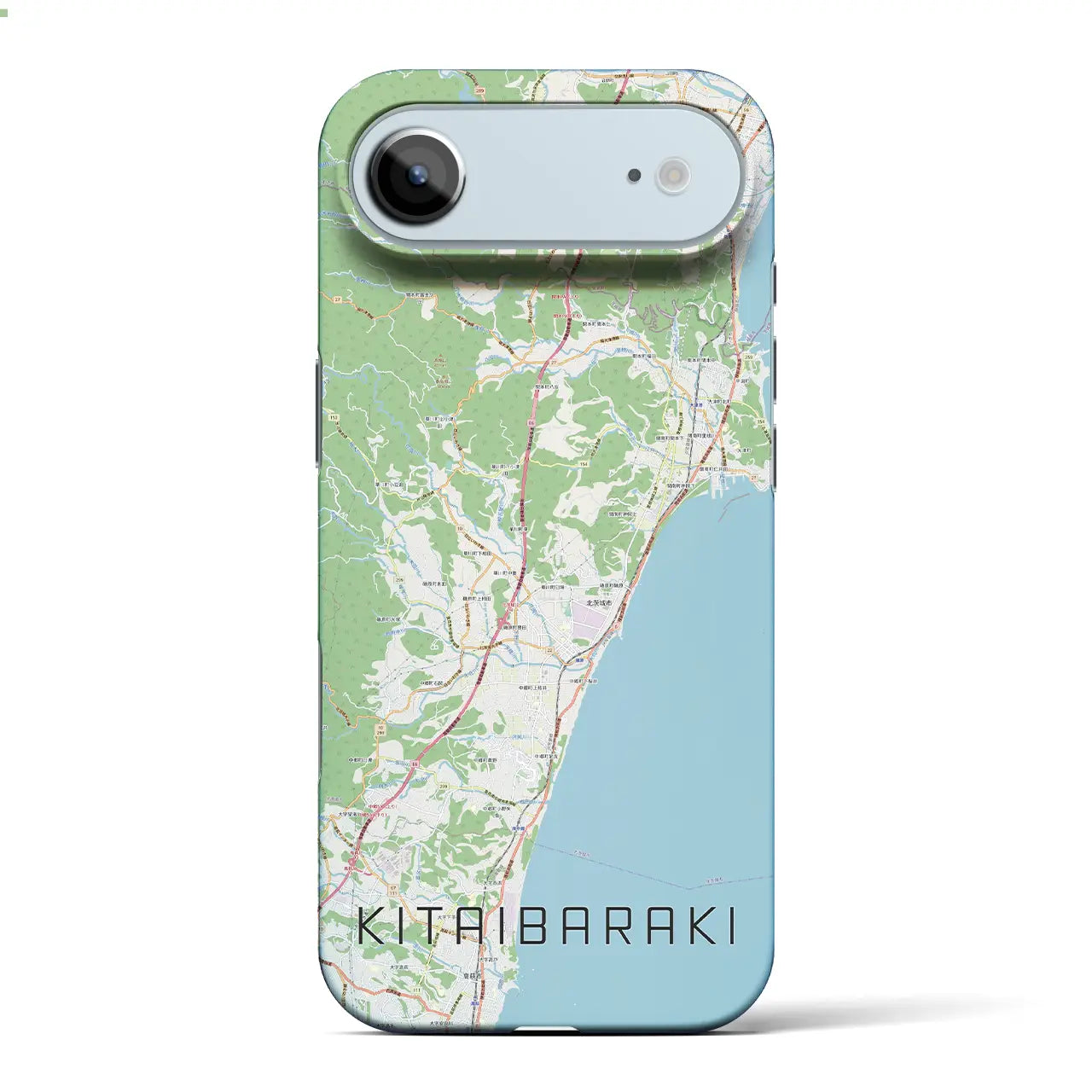 【北茨城（茨城県）】地図柄iPhoneケース（バックカバータイプ）