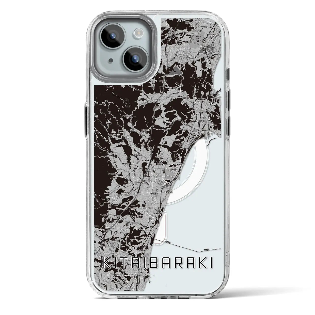【北茨城（茨城県）】地図柄iPhoneケース（MagSafeタイプ）