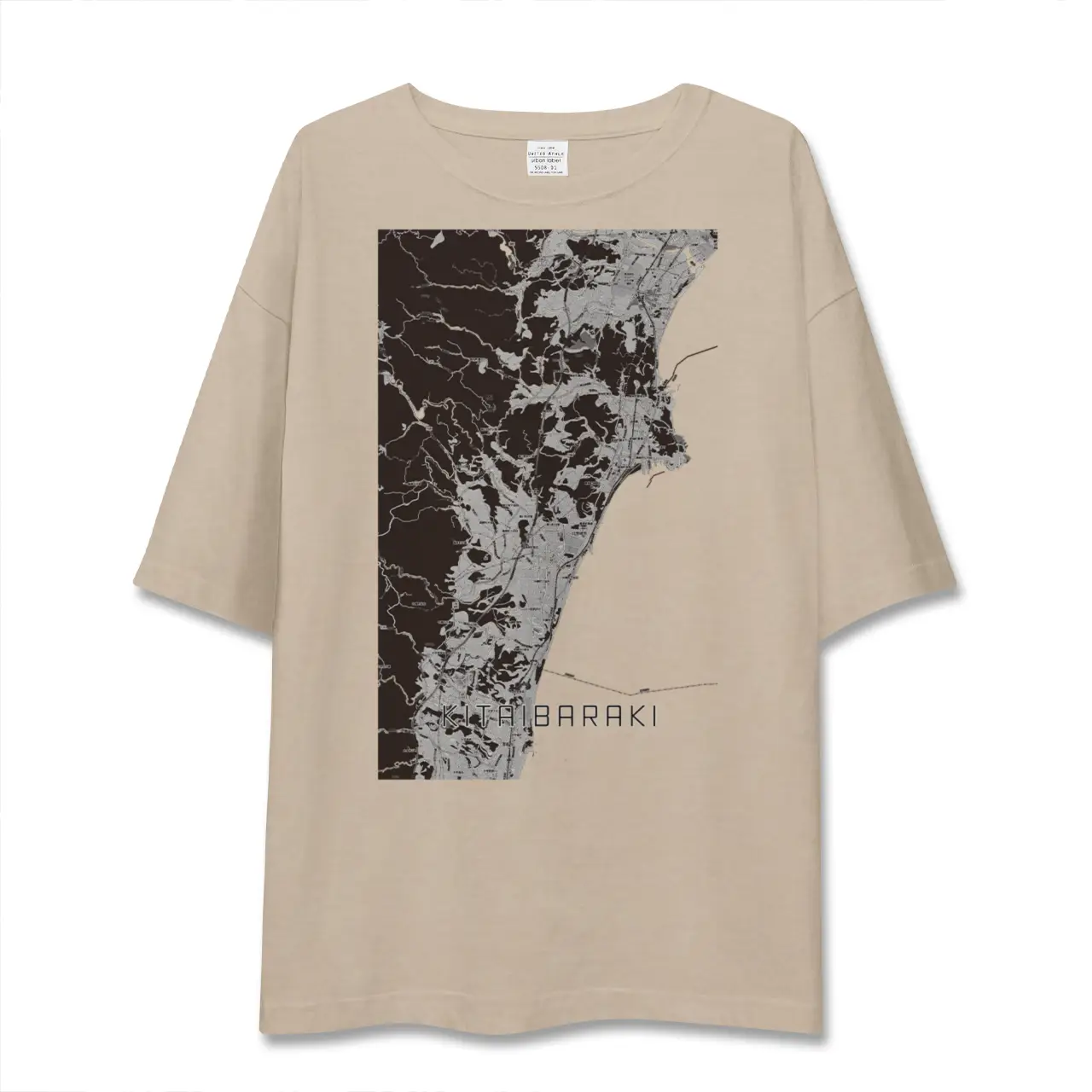 【北茨城（茨城県）】地図柄ビッグシルエットTシャツ