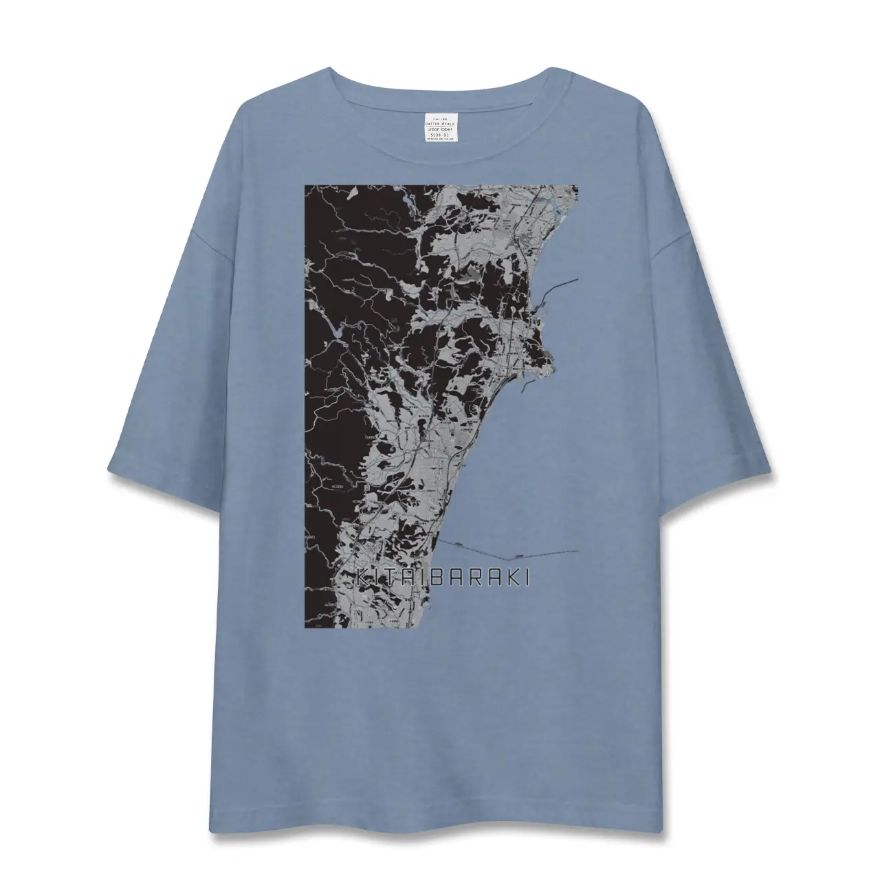 【北茨城（茨城県）】地図柄ビッグシルエットTシャツ