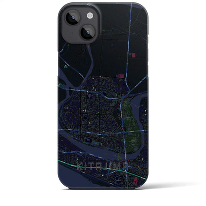 【北島（徳島県）】地図柄iPhoneケース（バックカバータイプ）