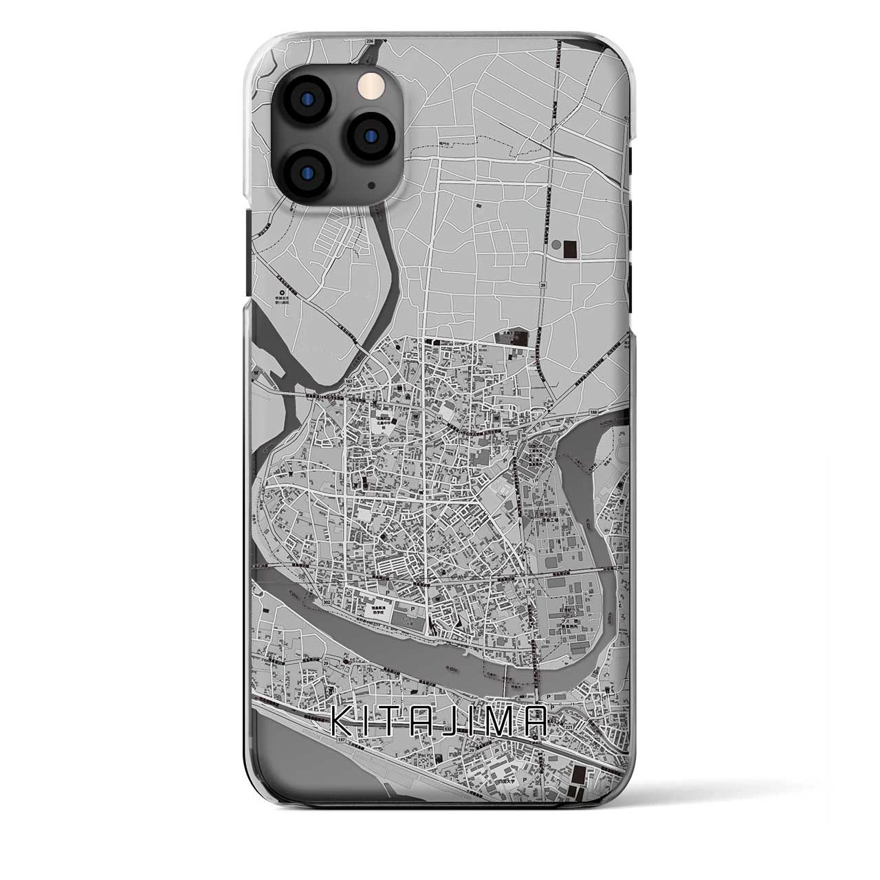 【北島（徳島県）】地図柄iPhoneケース（クリアタイプ）