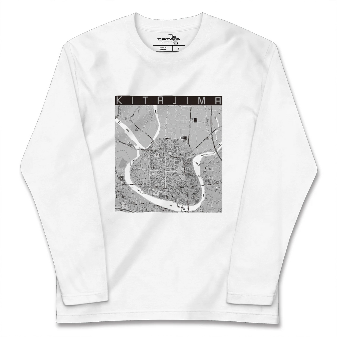 【北島(徳島県)】地図柄ロングスリーブTシャツ