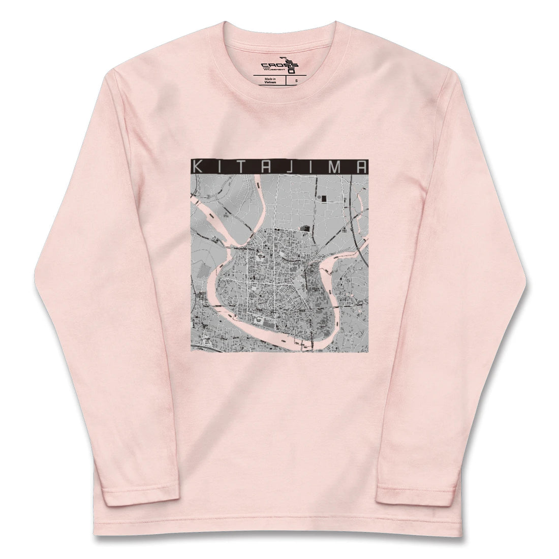 【北島（徳島県）】地図柄ロングスリーブTシャツ