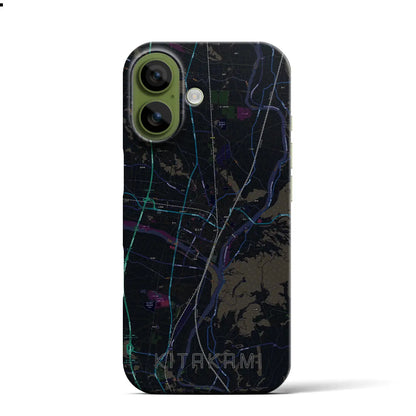 【北上（岩手県）】地図柄iPhoneケース（バックカバータイプ）