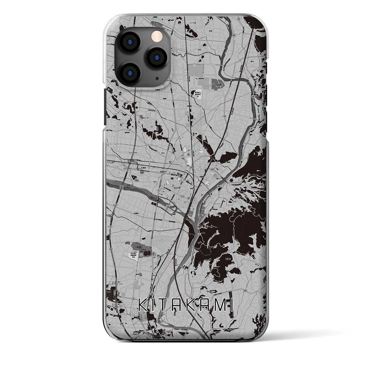 【北上（岩手県）】地図柄iPhoneケース（クリアタイプ）