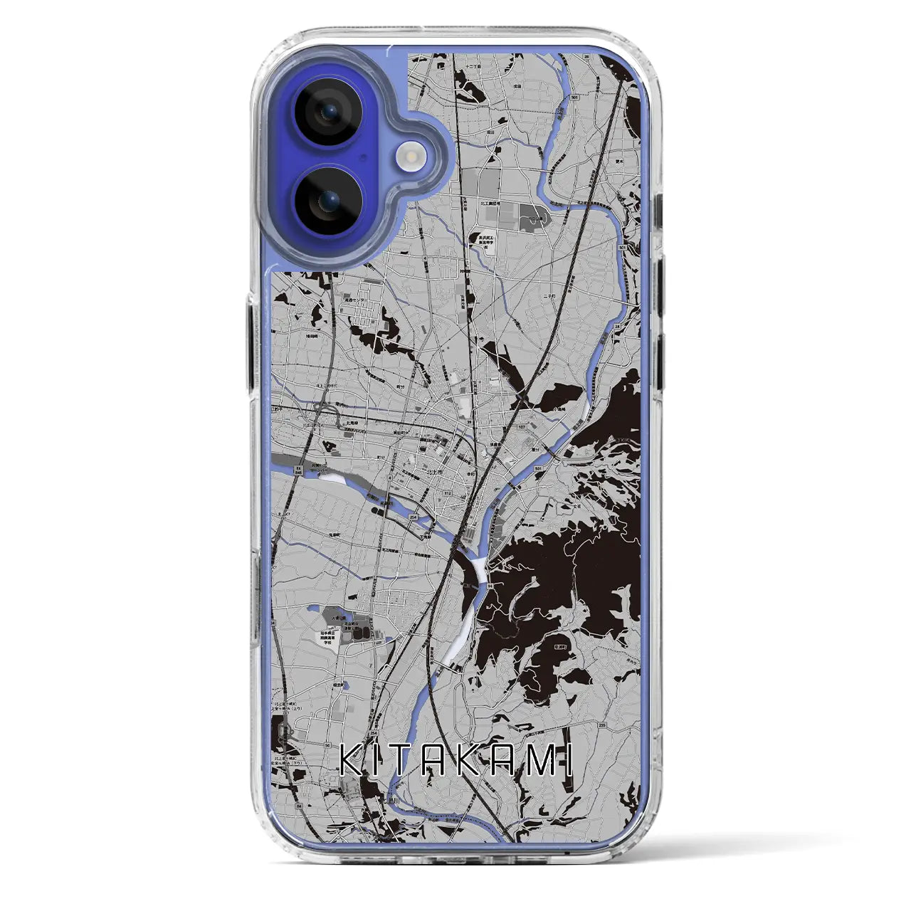 【北上（岩手県）】地図柄iPhoneケース（MagSafeタイプ）