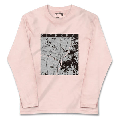 【北上（岩手県）】地図柄ロングスリーブTシャツ