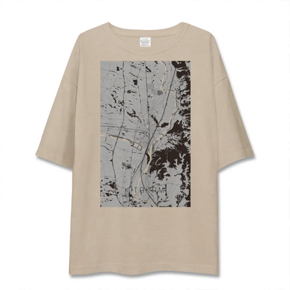 【北上（岩手県）】地図柄ビッグシルエットTシャツ