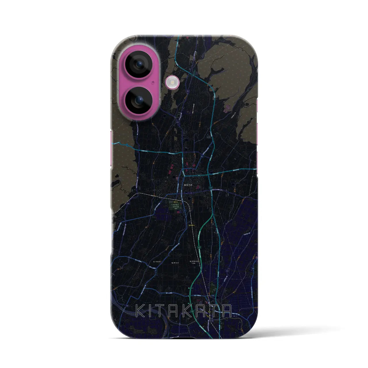 【喜多方（福島県）】地図柄iPhoneケース（バックカバータイプ）