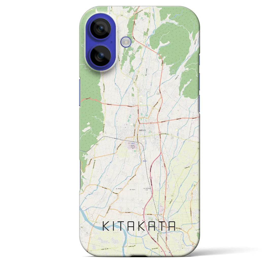 【喜多方(福島県)】地図柄iPhoneケース(バックカバータイプ)ナチュラル・iPhone 16 Pro Max 用