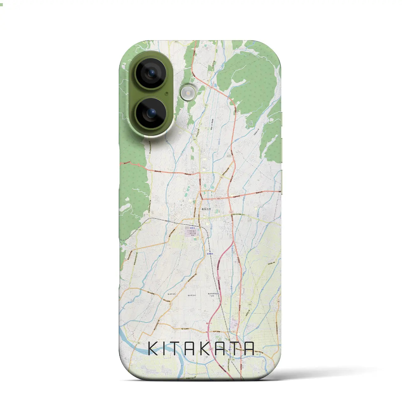 【喜多方（福島県）】地図柄iPhoneケース（バックカバータイプ）