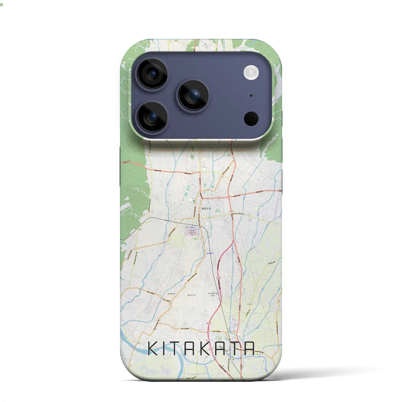 【喜多方（福島県）】地図柄iPhoneケース（バックカバータイプ）