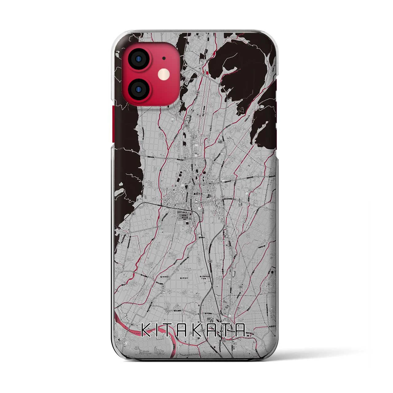 【喜多方（福島県）】地図柄iPhoneケース（クリアタイプ）
