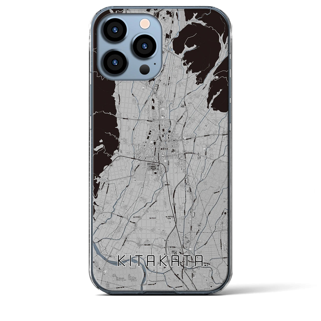 【喜多方（福島県）】地図柄iPhoneケース（クリアタイプ）