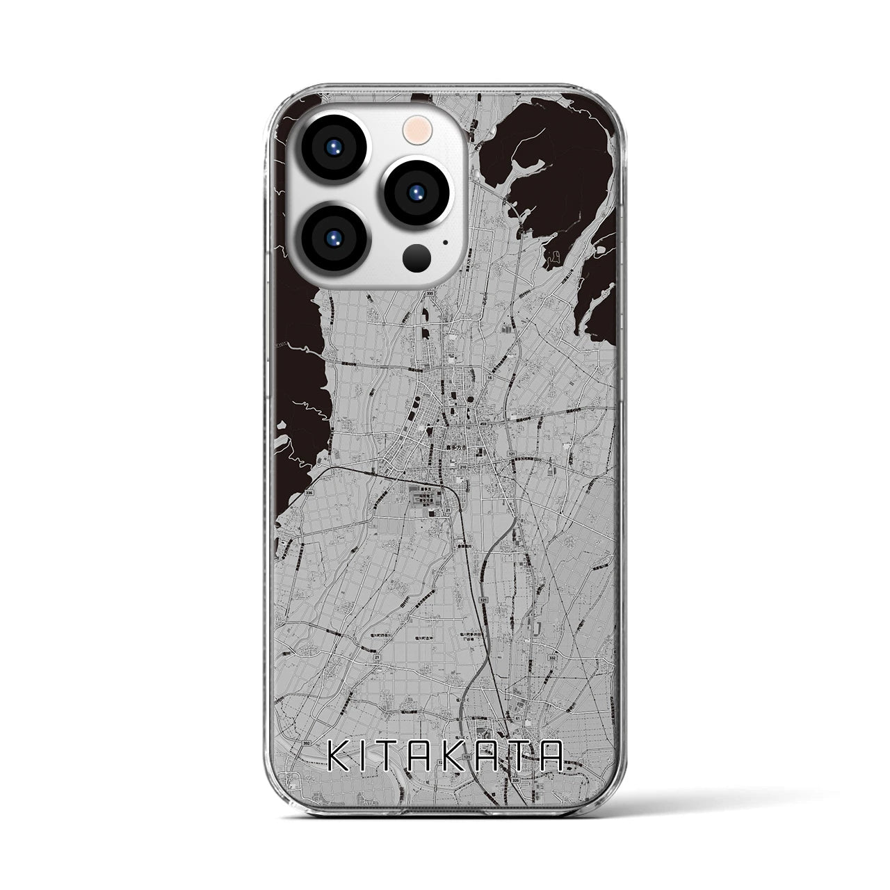 【喜多方（福島県）】地図柄iPhoneケース（クリアタイプ）