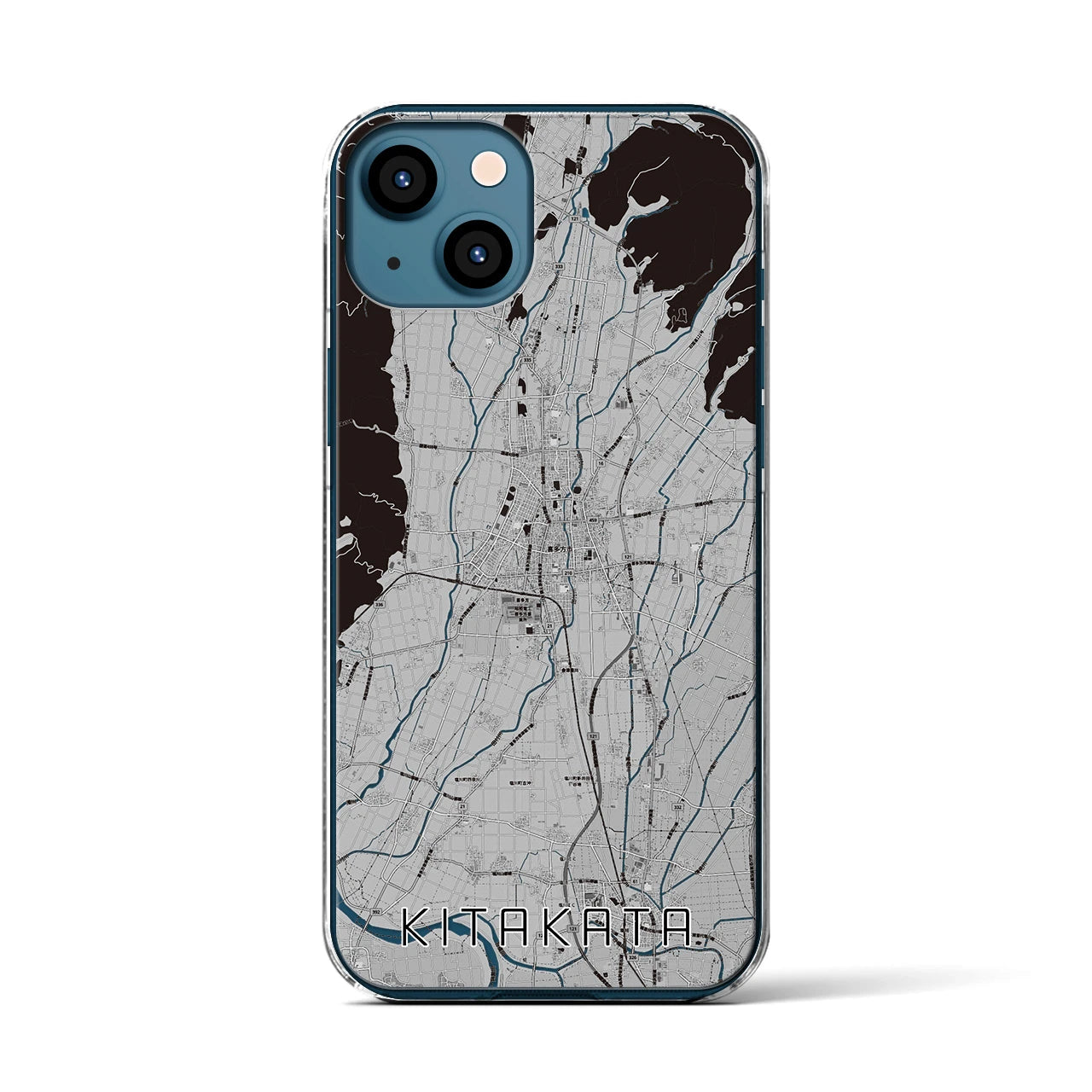 【喜多方（福島県）】地図柄iPhoneケース（クリアタイプ）