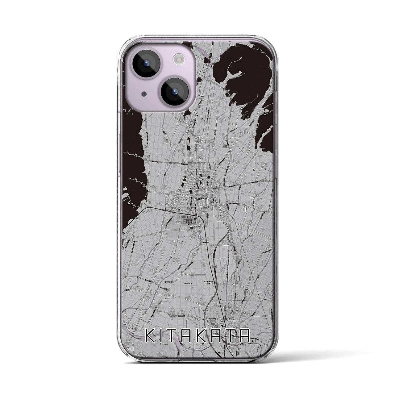 【喜多方（福島県）】地図柄iPhoneケース（クリアタイプ）