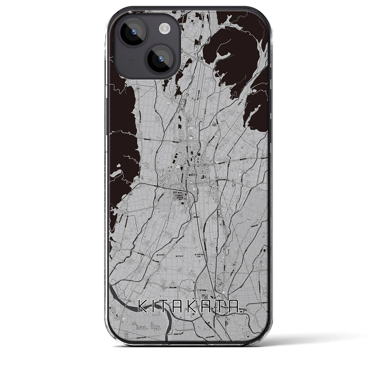 【喜多方（福島県）】地図柄iPhoneケース（クリアタイプ）