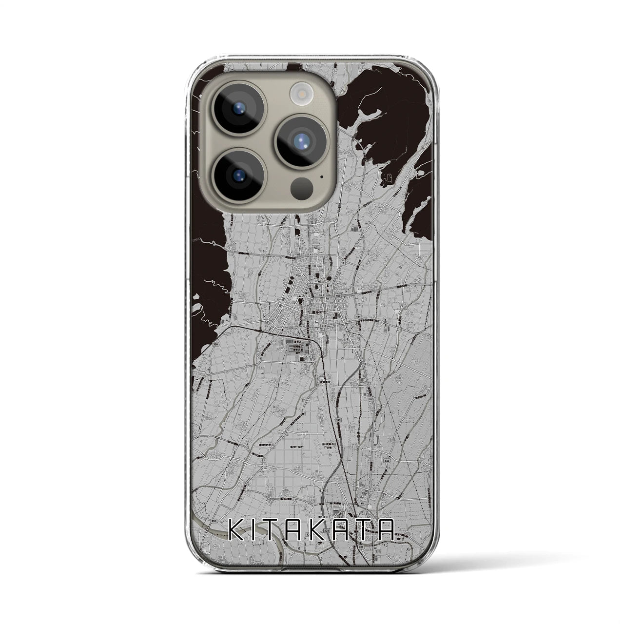 【喜多方（福島県）】地図柄iPhoneケース（クリアタイプ）