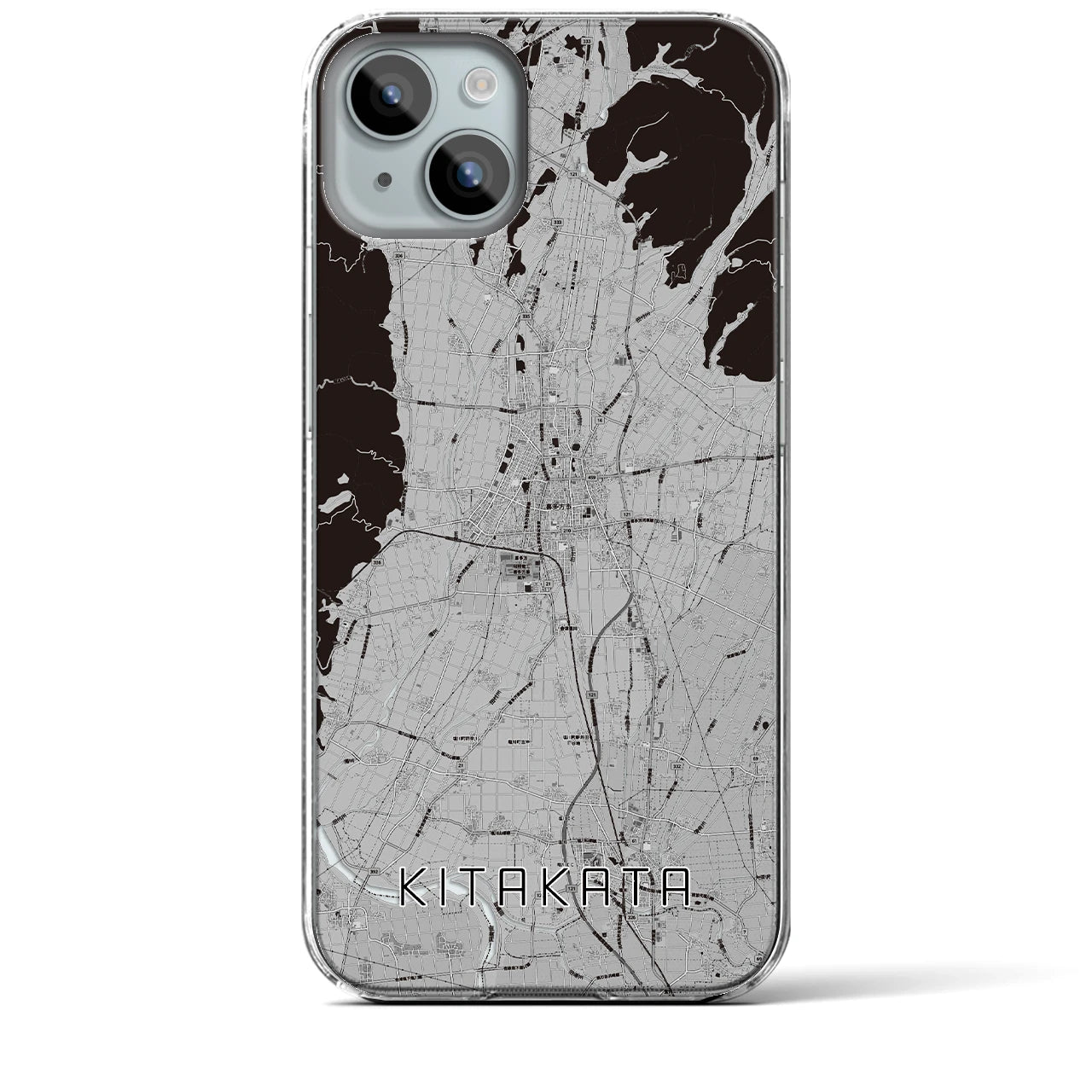 【喜多方（福島県）】地図柄iPhoneケース（クリアタイプ）