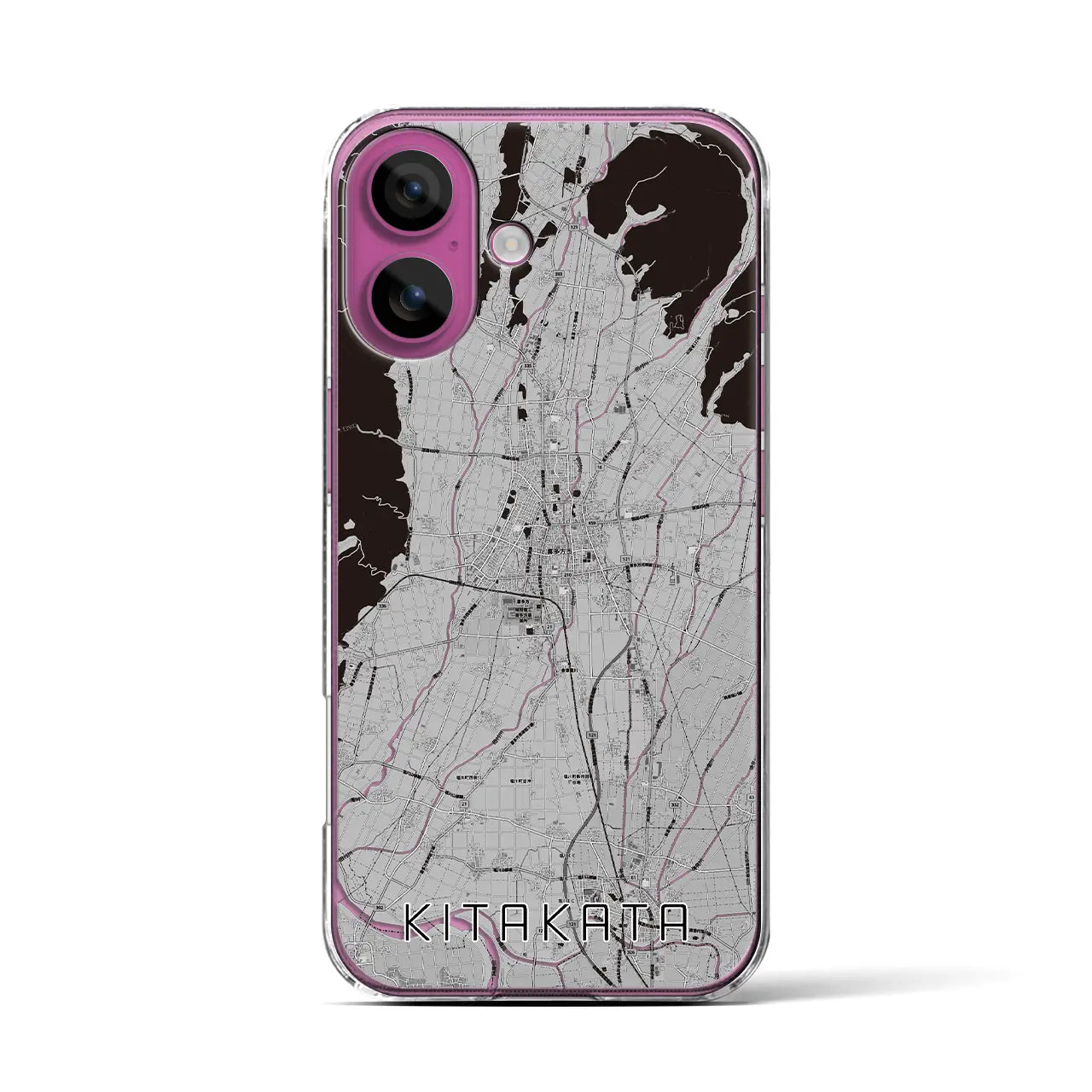 【喜多方（福島県）】地図柄iPhoneケース（クリアタイプ）