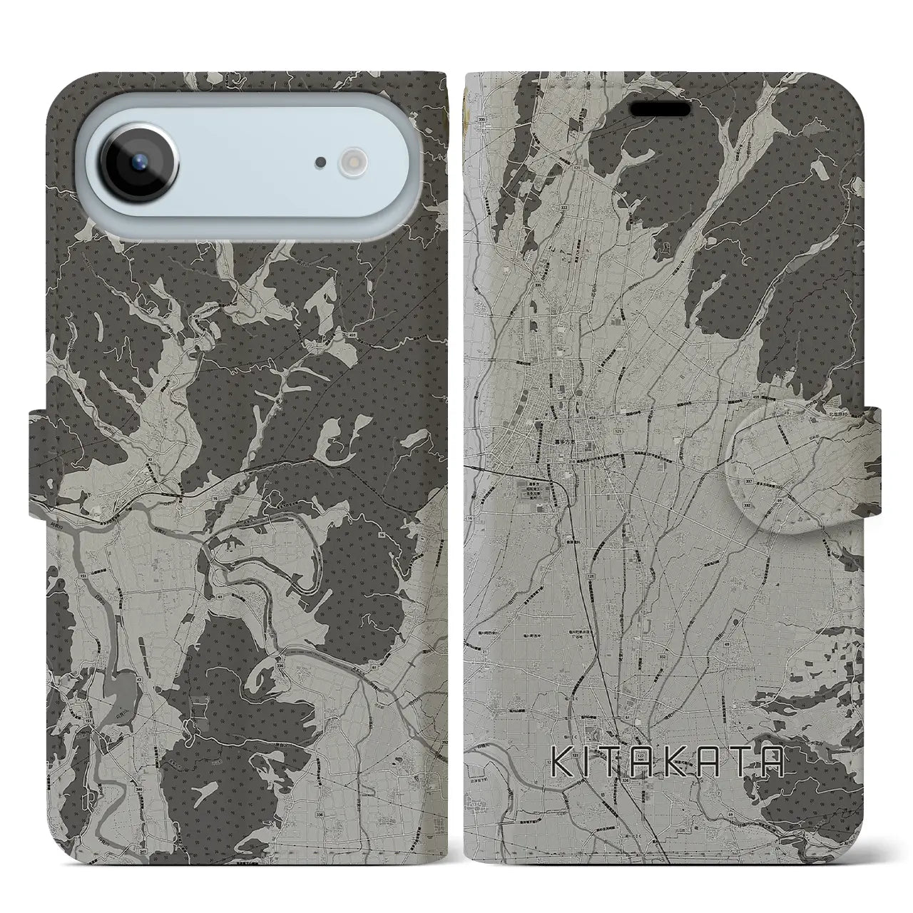 【喜多方（福島県）】地図柄iPhoneケース（手帳タイプ）